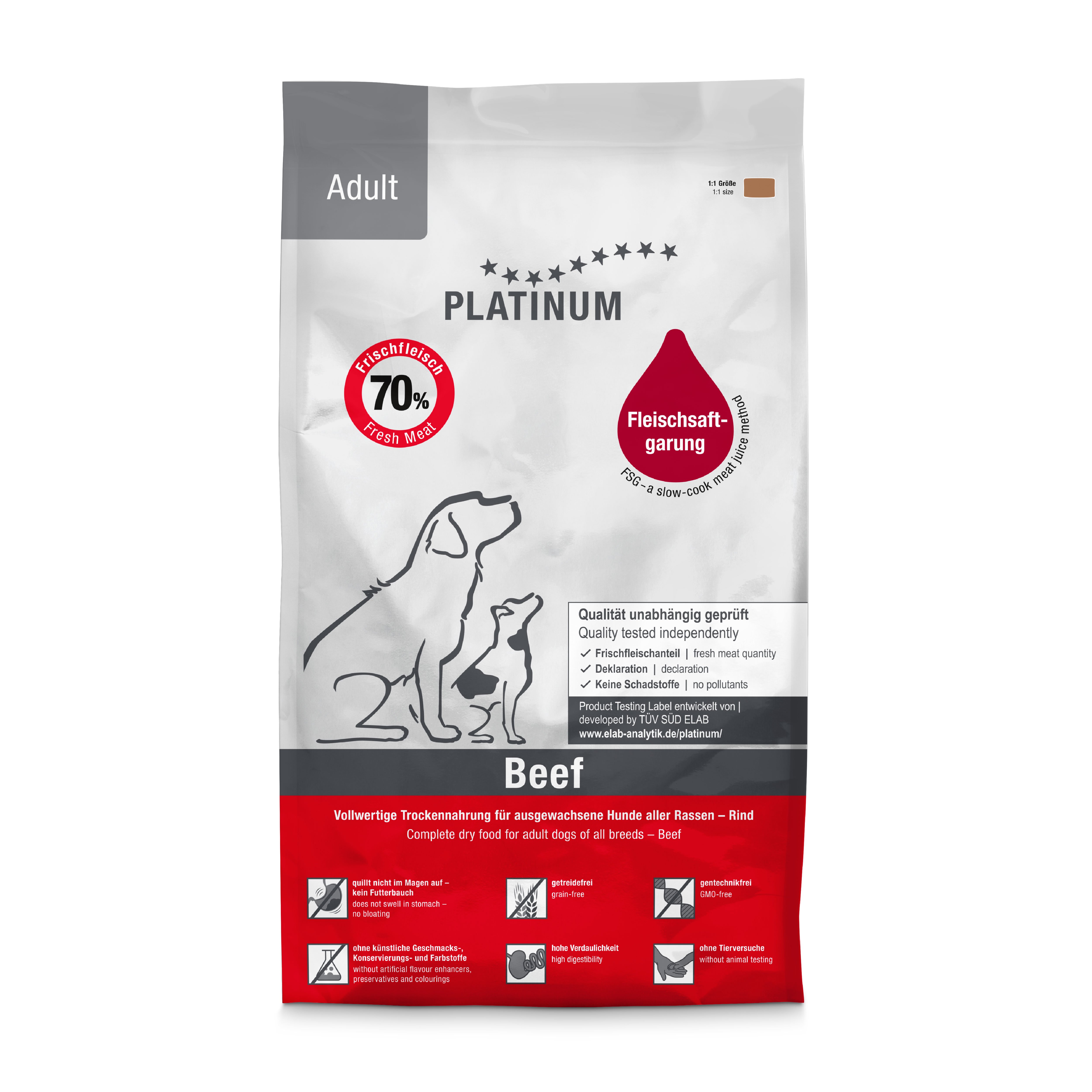 Platinum Sığır Etli Yetişkin Köpek Maması 5kg