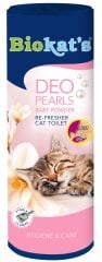 Biokats Deo Pearls kedi kumu parfümü bebek pudrası esanslı 700gr