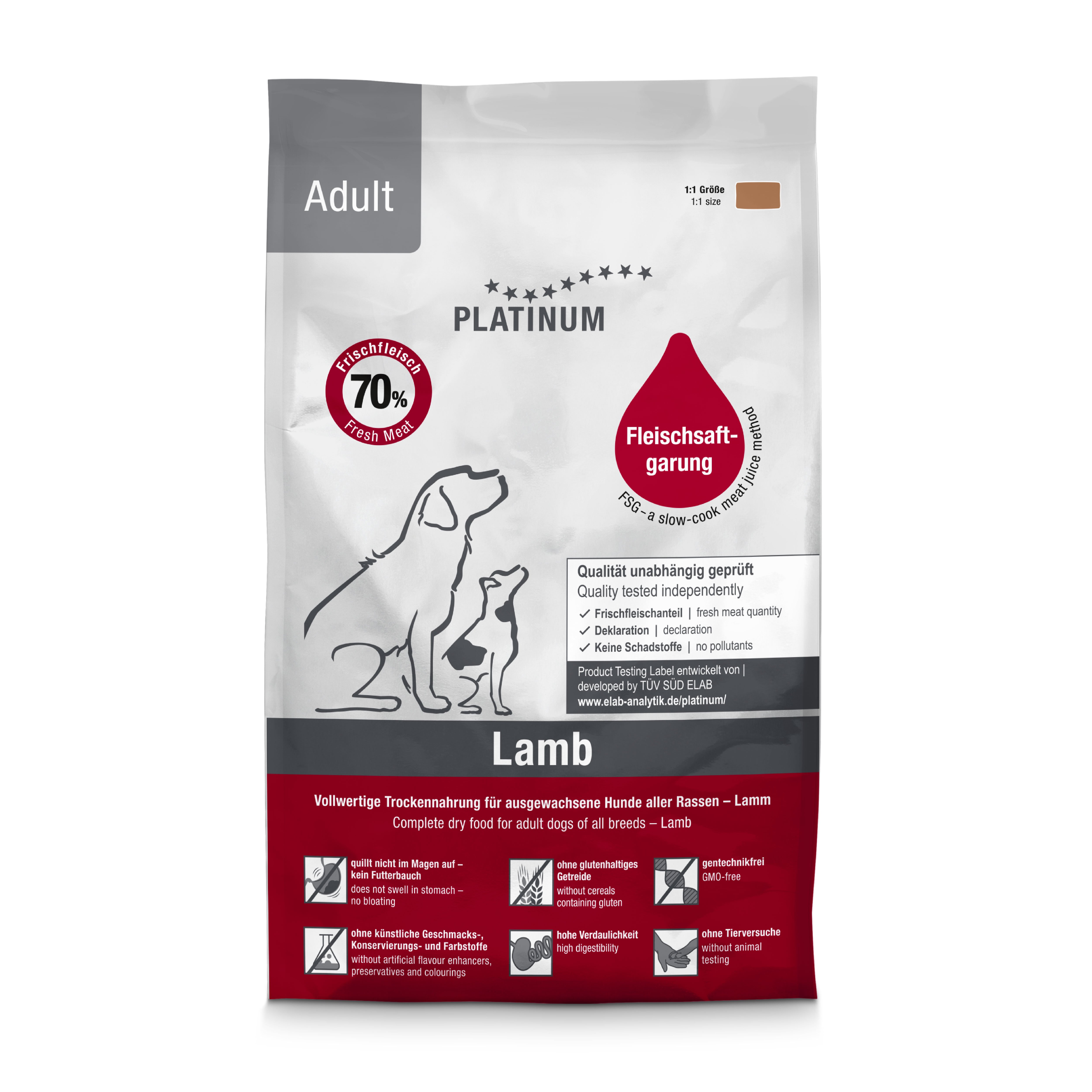 Platinum Kuzulu Yetişkin Köpek Maması 1,5kg