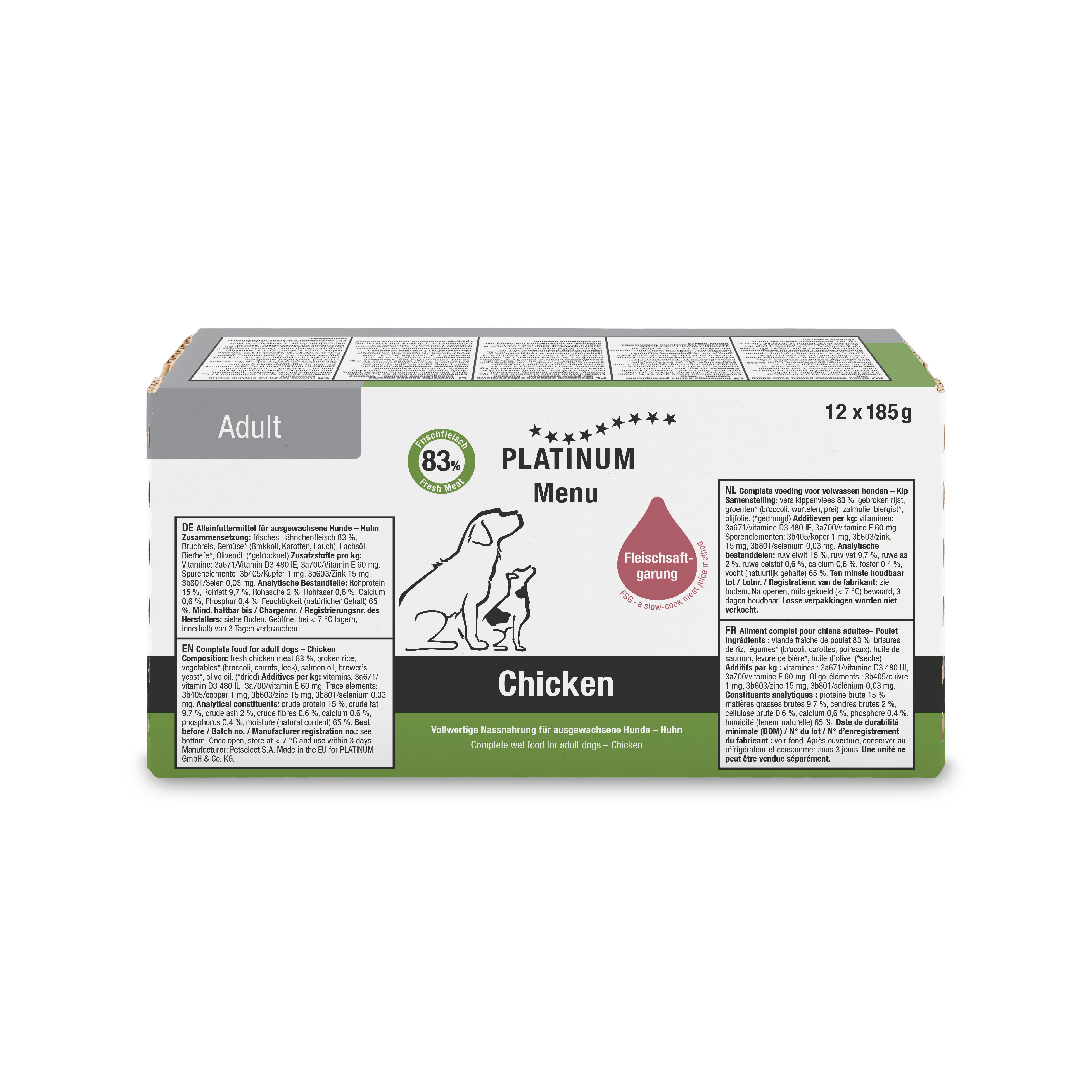 Platinum Tavuklu Yaş Köpek Maması 185gr