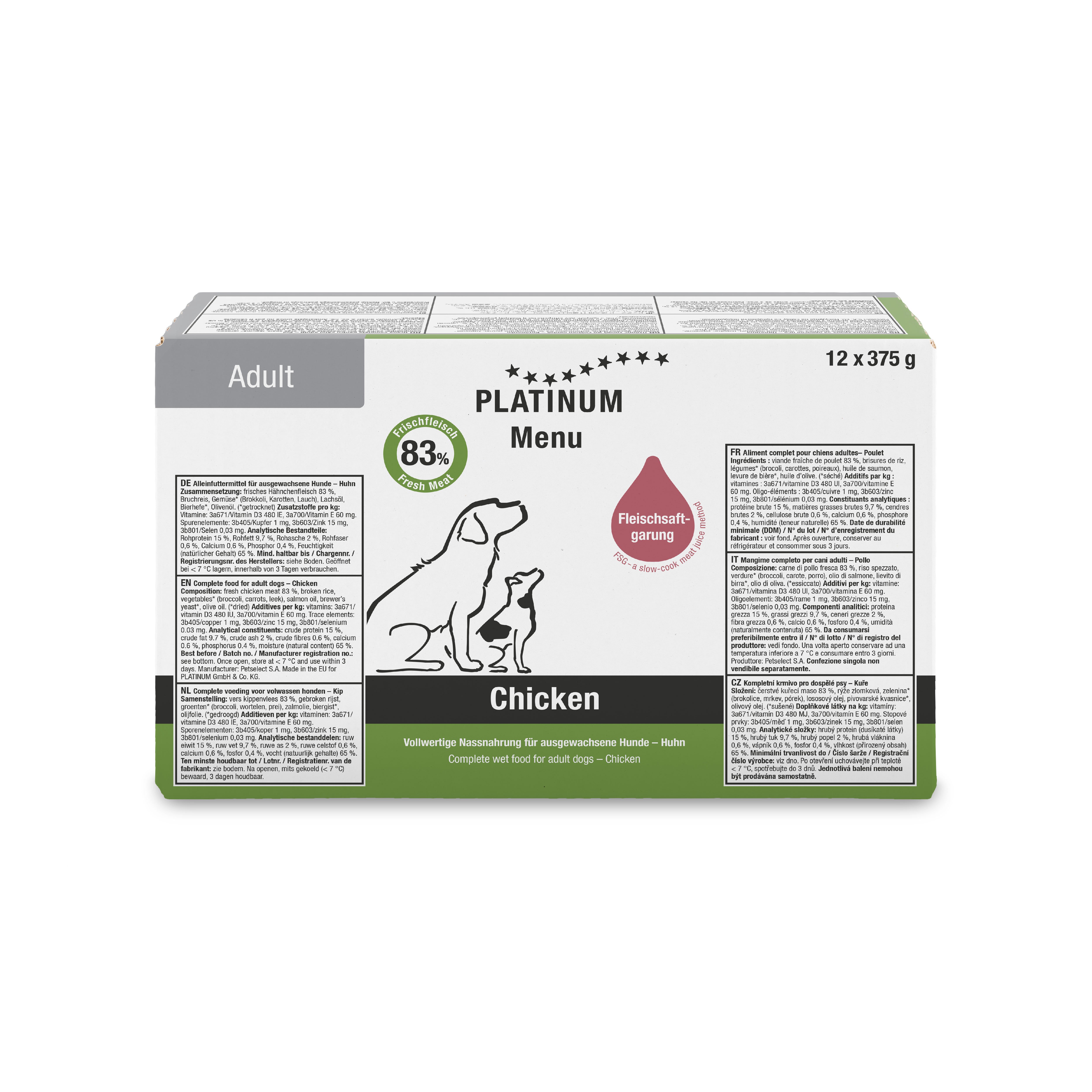 Platinum Tavuklu Yaş Köpek Maması 375gr