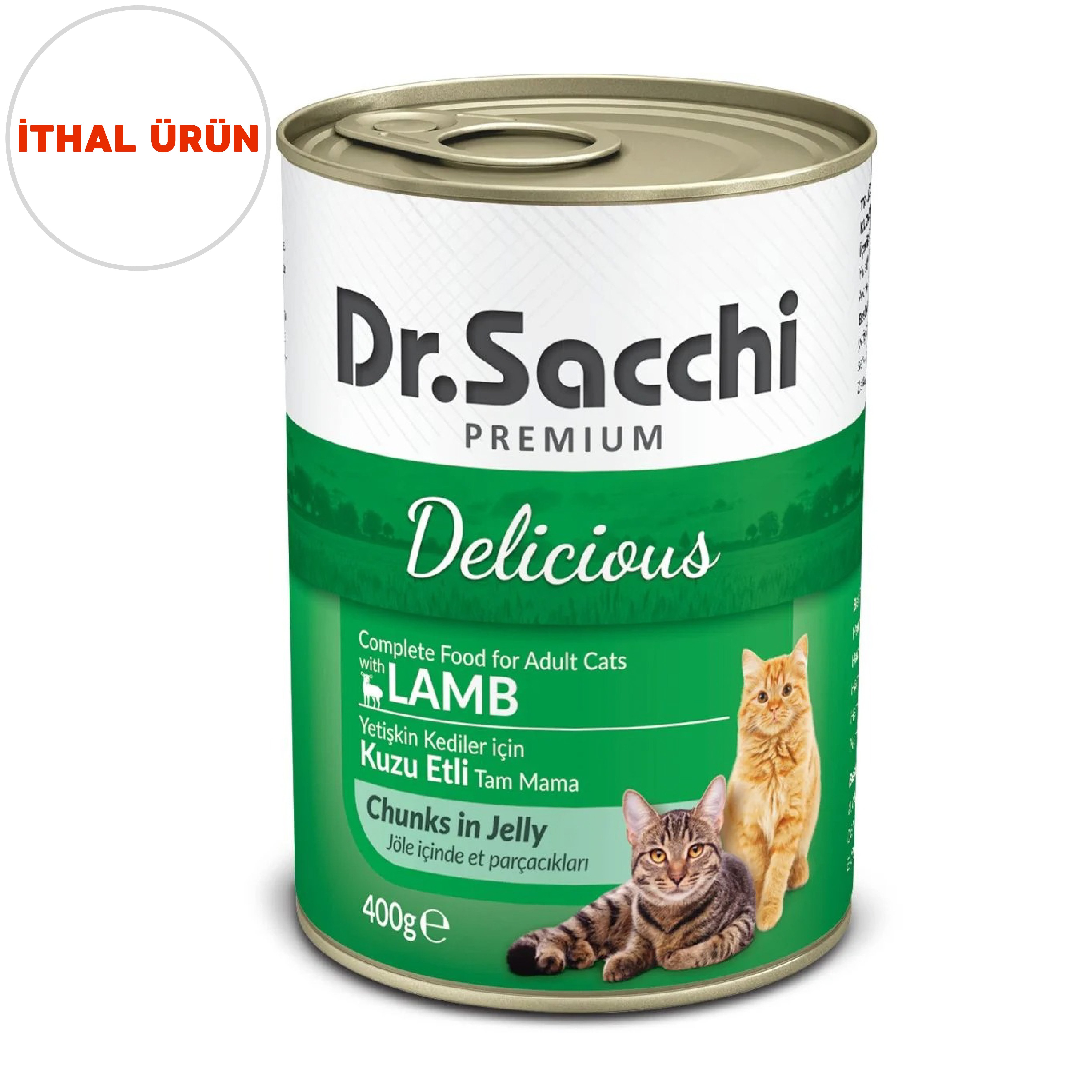 Dr.Sacchi Konserve Kedi Kuzu Etli 400gr