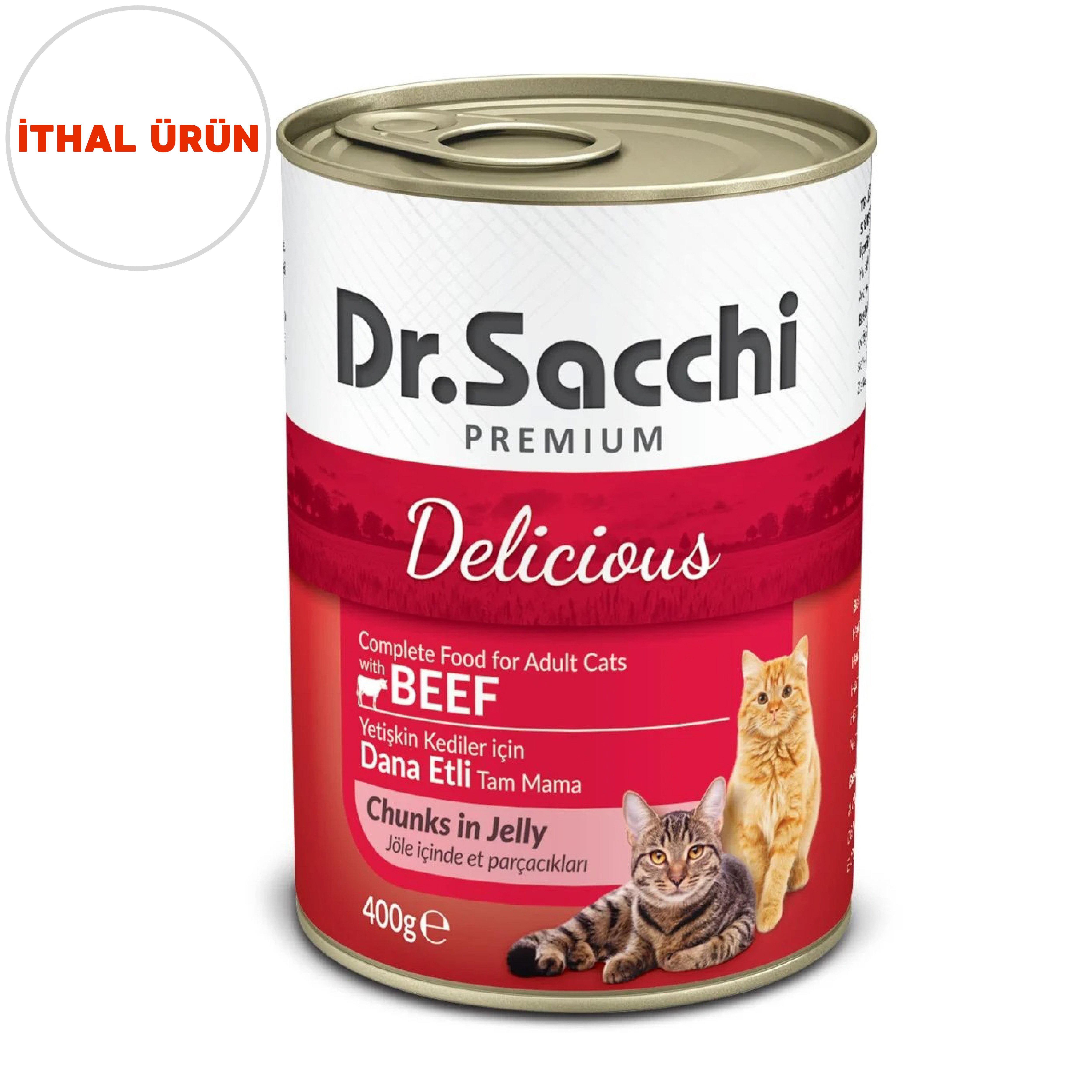 Dr.Sacchi Konserve Kedi Sığır Etli 400gr