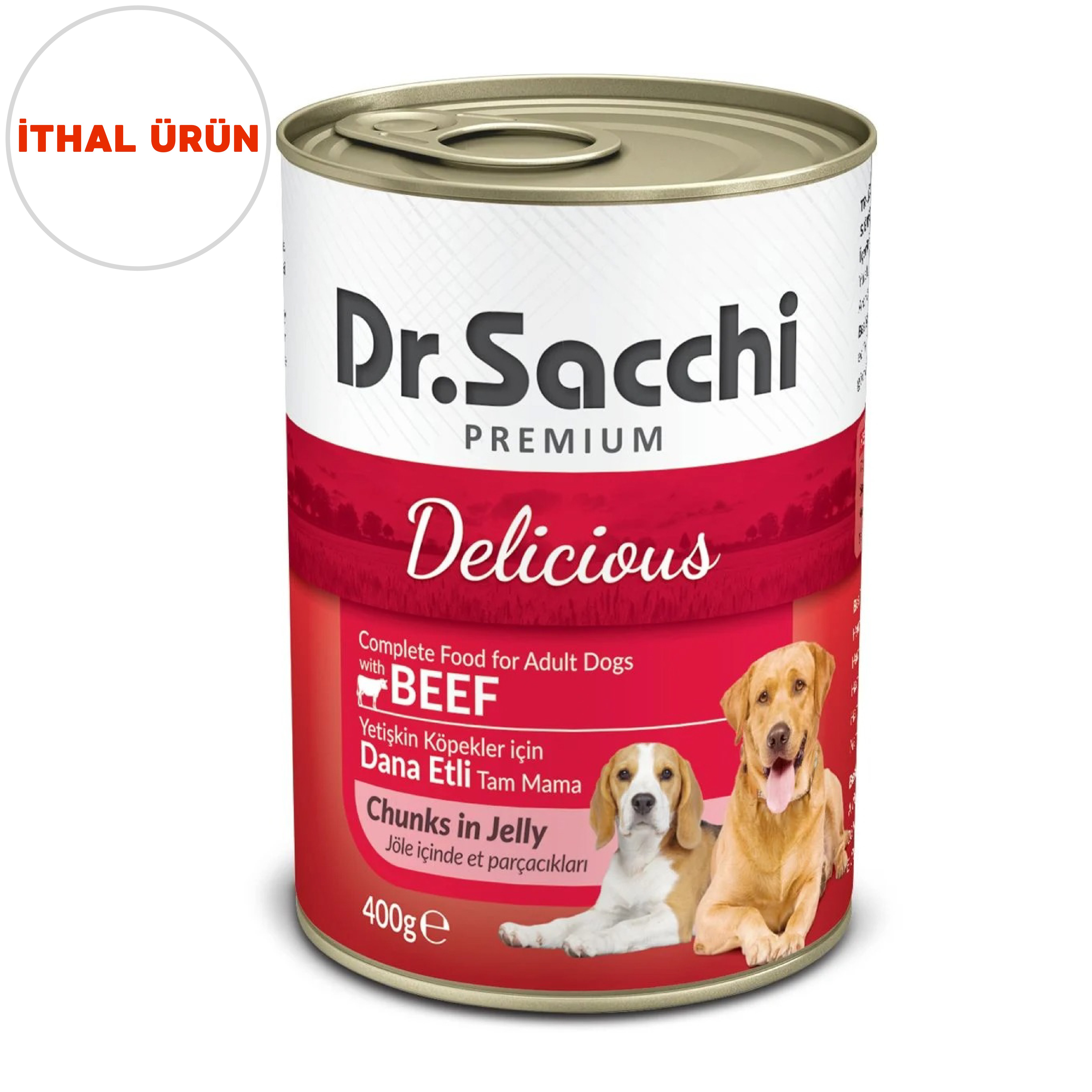 Dr.Sacchi Konserve Köpek Sığır Etli 400gr
