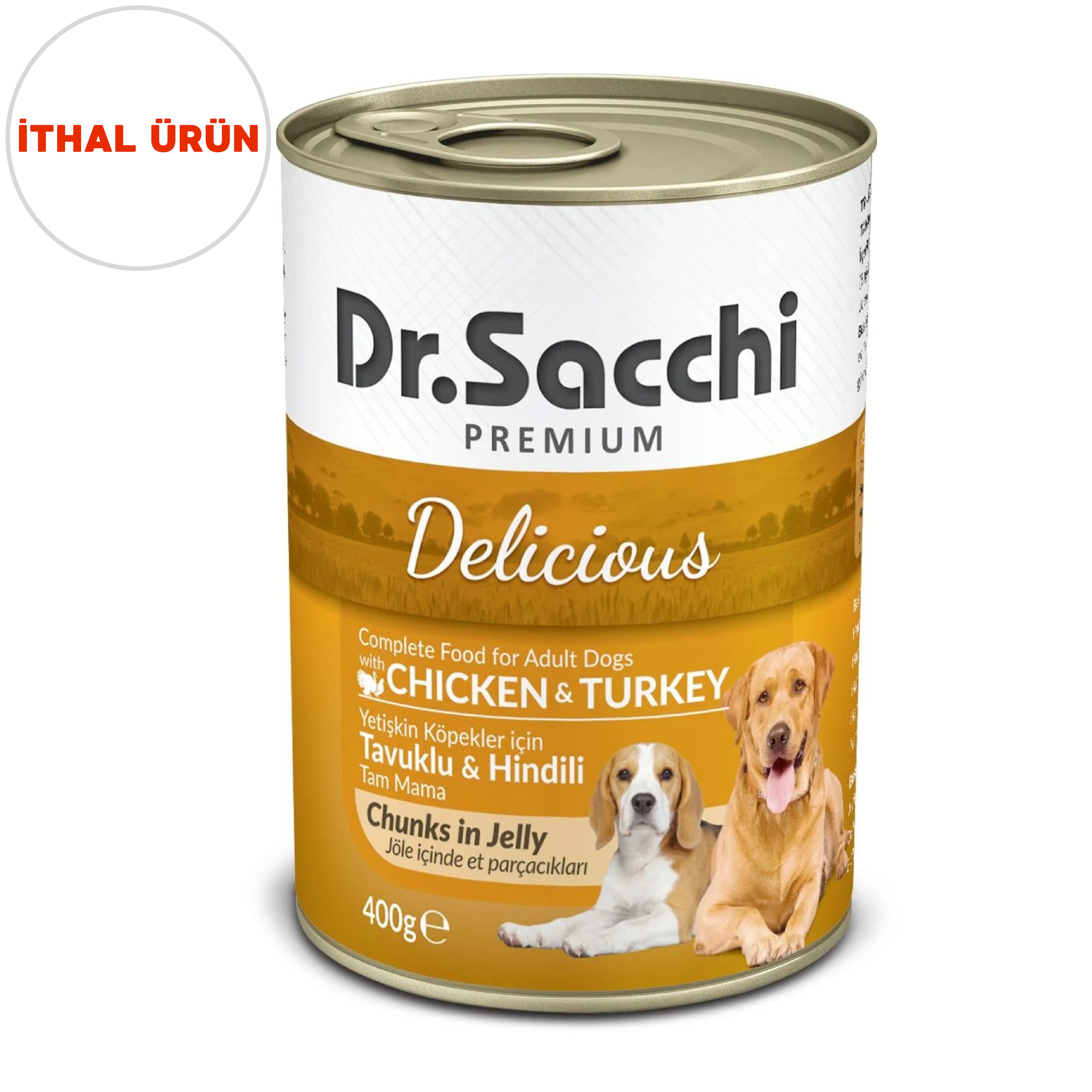 Dr.Sacchi Konserve Köpek Tavuklu Hindili 400gr