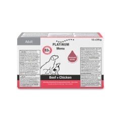Platinum Sığır Etli ve Tavuklu Yaş Köpek Maması 375gr