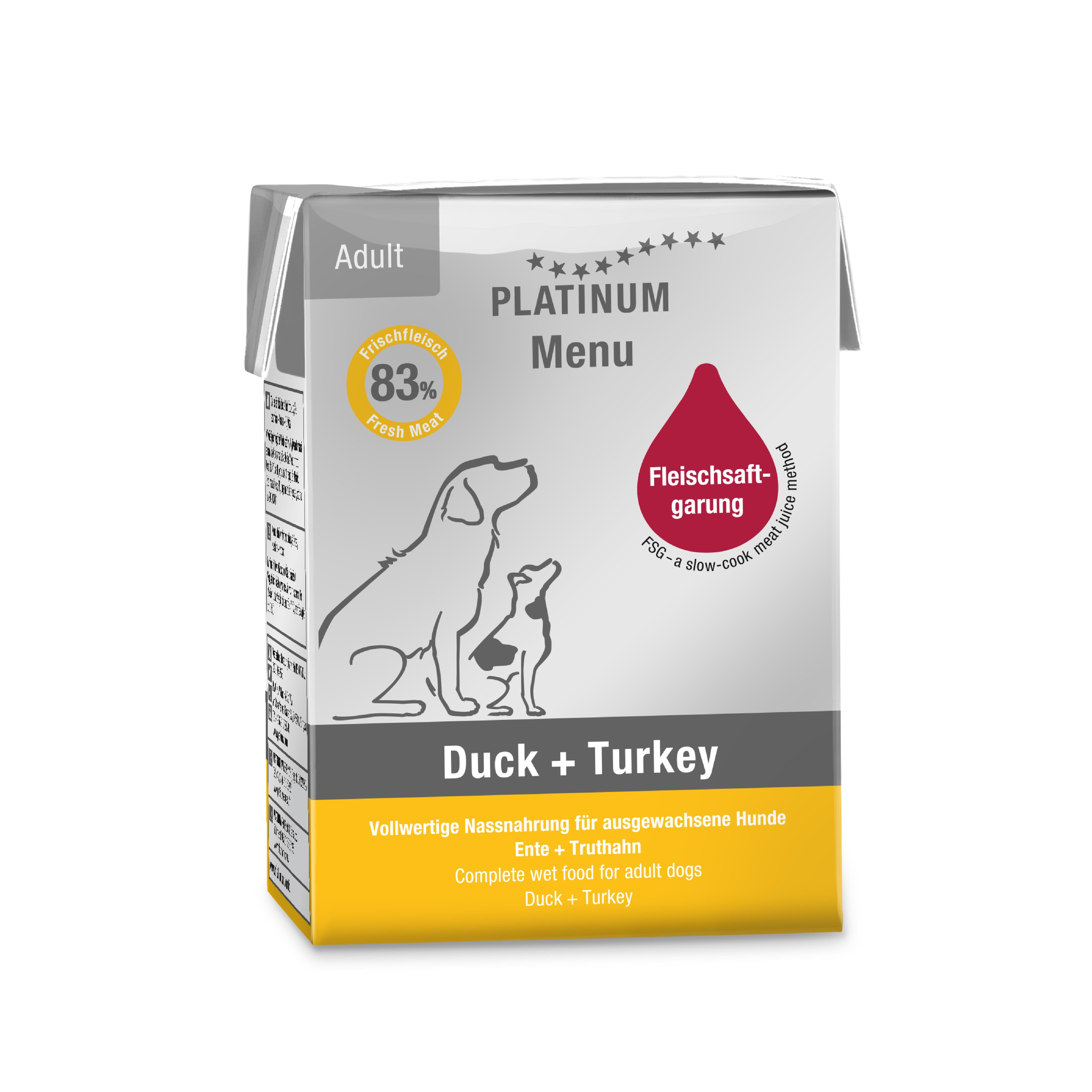 Platinum Ördekli ve Hindili Yaş Köpek Maması 185gr
