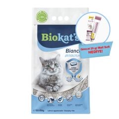 Biokat's Kedi Kumu Bianco Attracting 10 Lt + GimCat Malt Soft Extra 20 gr Hediye!