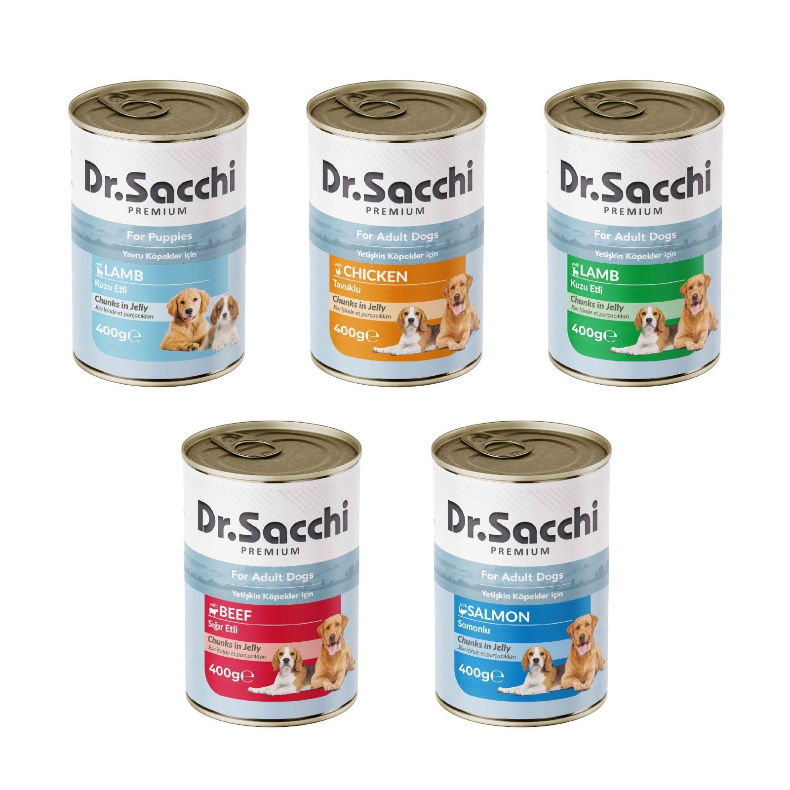 Dr.Sacchi Köpek Konserve Karışık 400gr Palet (1716 adet= 1 Palet)
