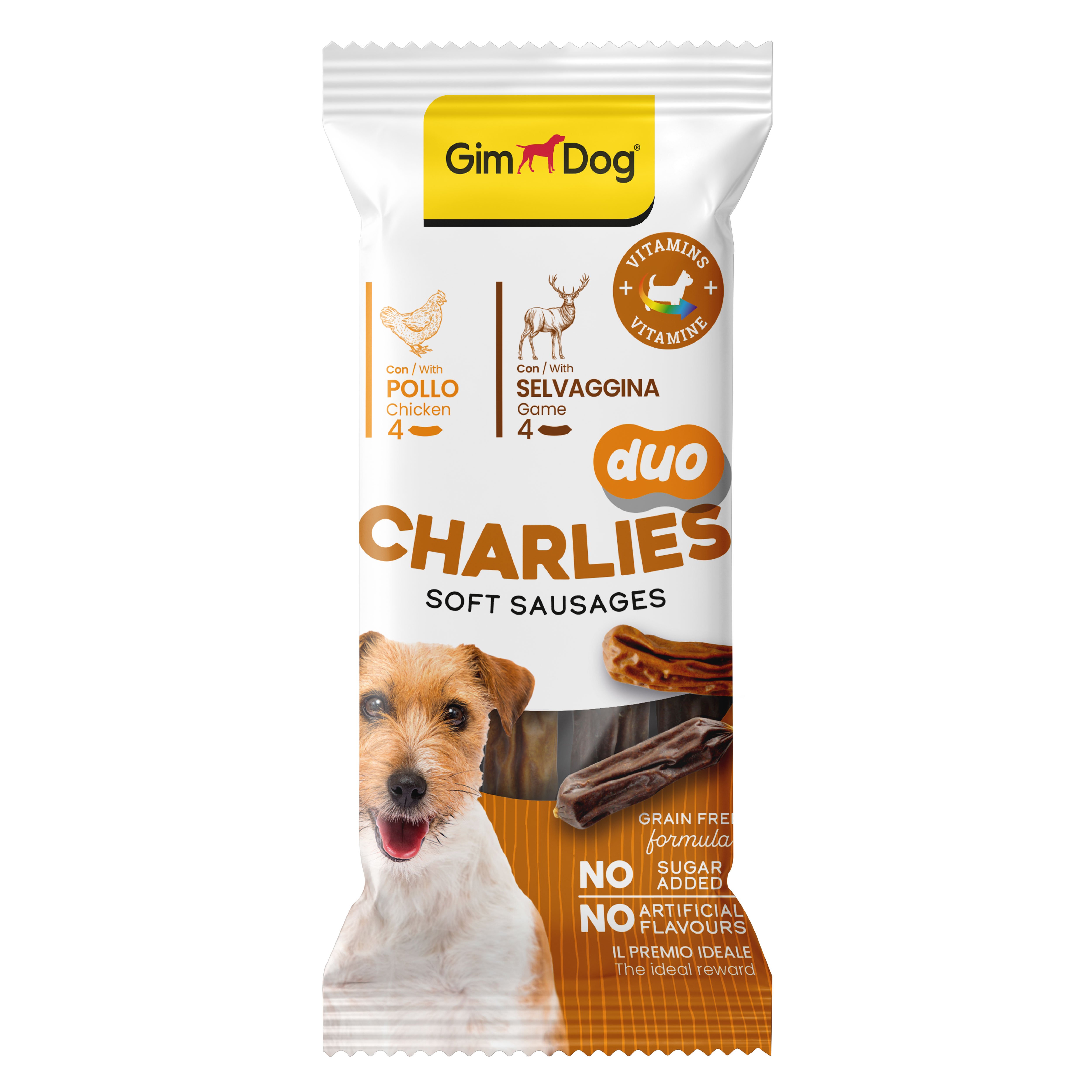 Gimdog Charlies Duo Tavuklu & Av Etli Köpek Ödülü 60 Gr