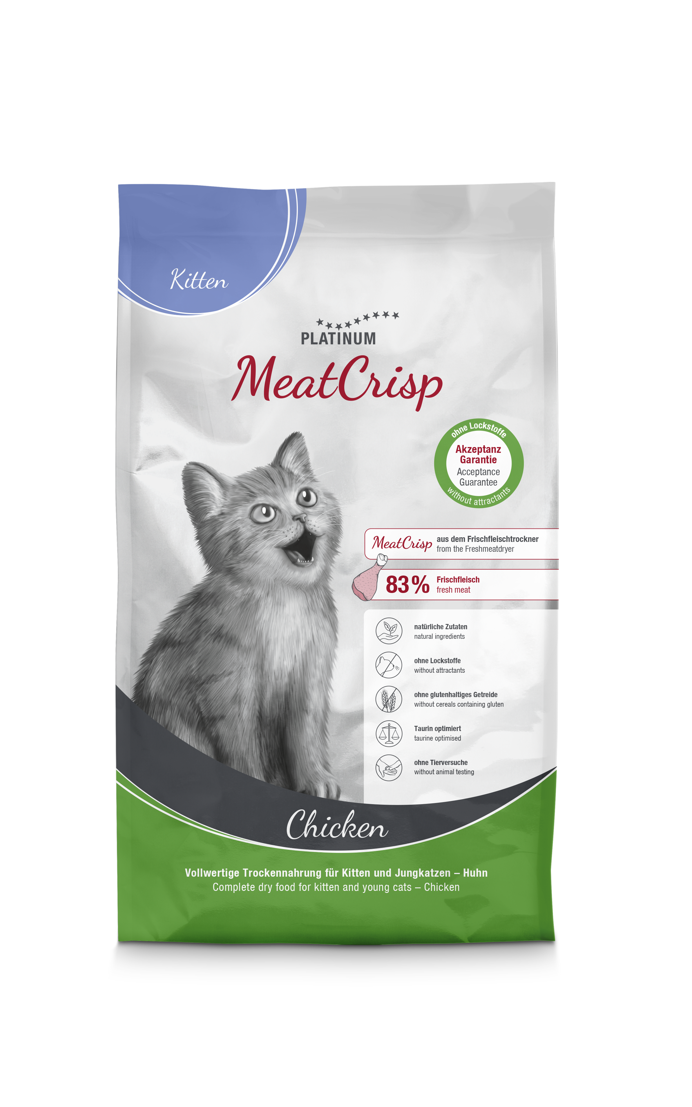 Platinum MeatCrisp Tavuklu Yavru Kedi Maması 1,5kg