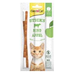 Gimcat Sticks Sığır Etli & Elmalı Kedi Ödül Çubuğu 15 gr, 3lü