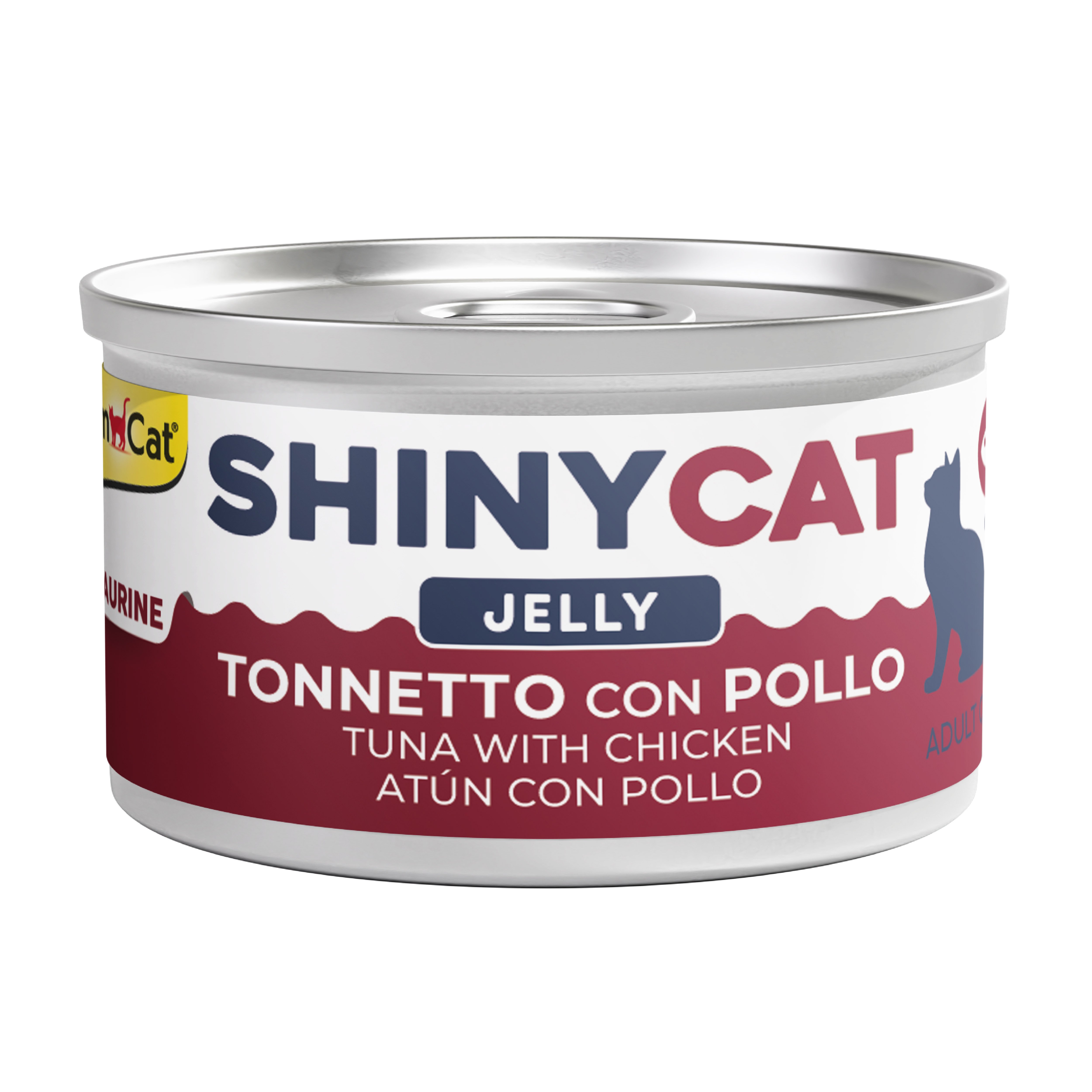 Gimcat Konserve Kedi Maması Shinycat Jelly (Jöle içinde) Tuna with Chicken 70 gr -Tavuklu Ton Balığı