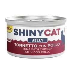 Gimcat Konserve Kedi Maması Shinycat Jelly (Jöle içinde) Tuna with Chicken 70 gr -Tavuklu Ton Balığı