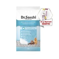 Dr.Sacchi Marsilya Sabunu Kokulu Bentonit Kedi Kumu 10 Lt + GimCat Malt Soft Extra 20 gr Hediye!