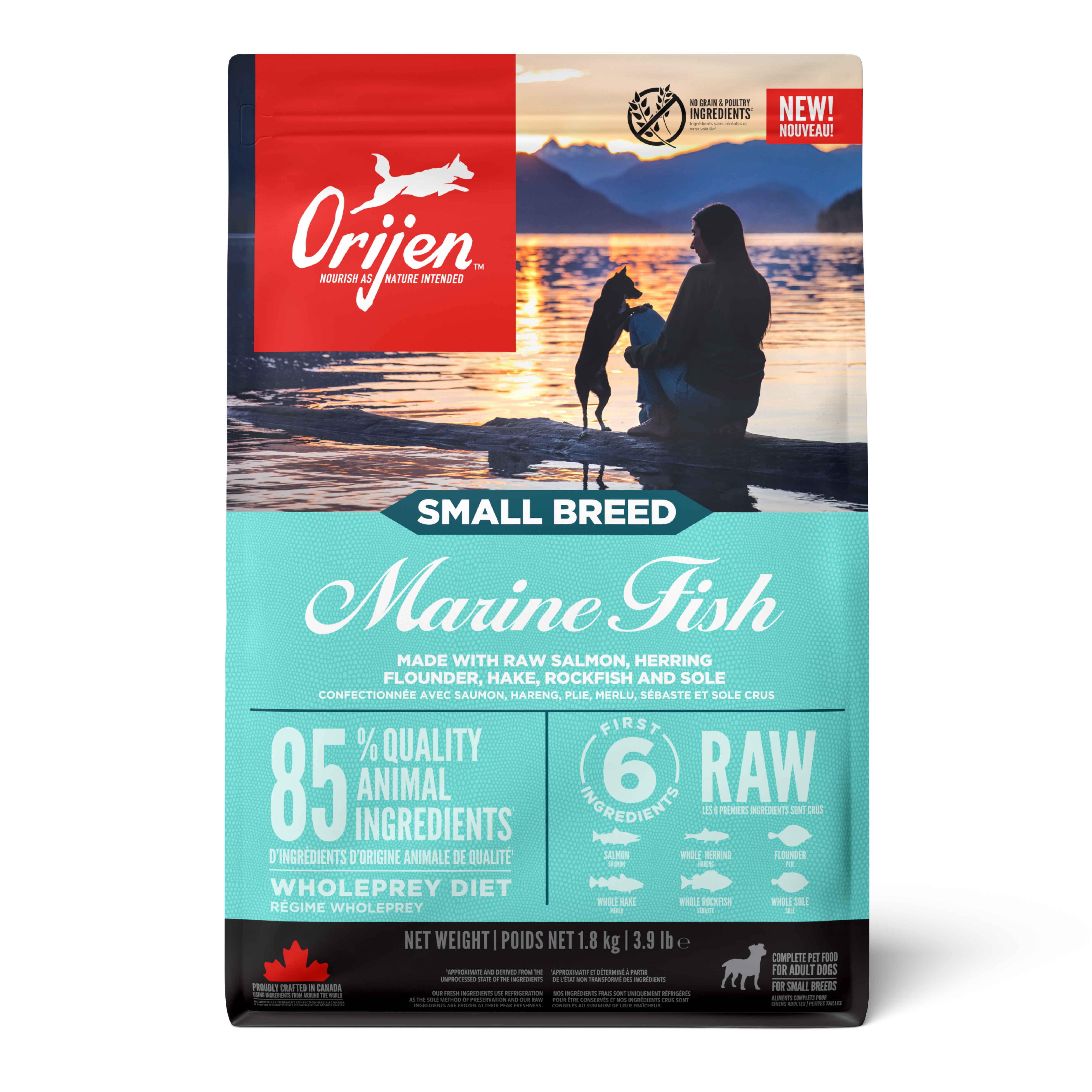 Orijen Small Breed Marine Fish 1,8 Kg – Küçük Irk Yetişkin Köpekler İçin