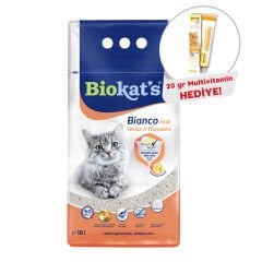 Biokat's Kedi Kumu Bianco Vanilya&Mandalina 10 Lt+GimCat Multivitamin 20 gr Hediyeli!