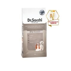 Dr.Sacchi  Düşük Tahıllı Sığır Etli ve Kuzu Etli Mini Irk Yetişkin Köpek Maması 12Kg + GimCat Multivitamin 100 gr hediyeli!