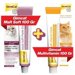 GimCat Malt Soft Extra 100 gr + GimCat Multivitamin 100 gr 2'li Set Ürün!