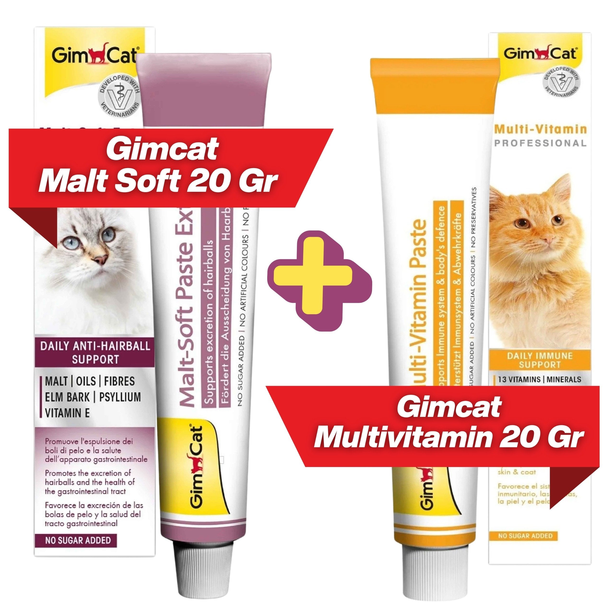 GimCat Malt Soft Extra 20 gr + GimCat Multivitamin 20 gr 2'li set ürün!