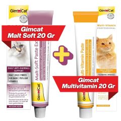 GimCat Malt Soft Extra 20 gr + GimCat Multivitamin 20 gr 2'li set ürün!