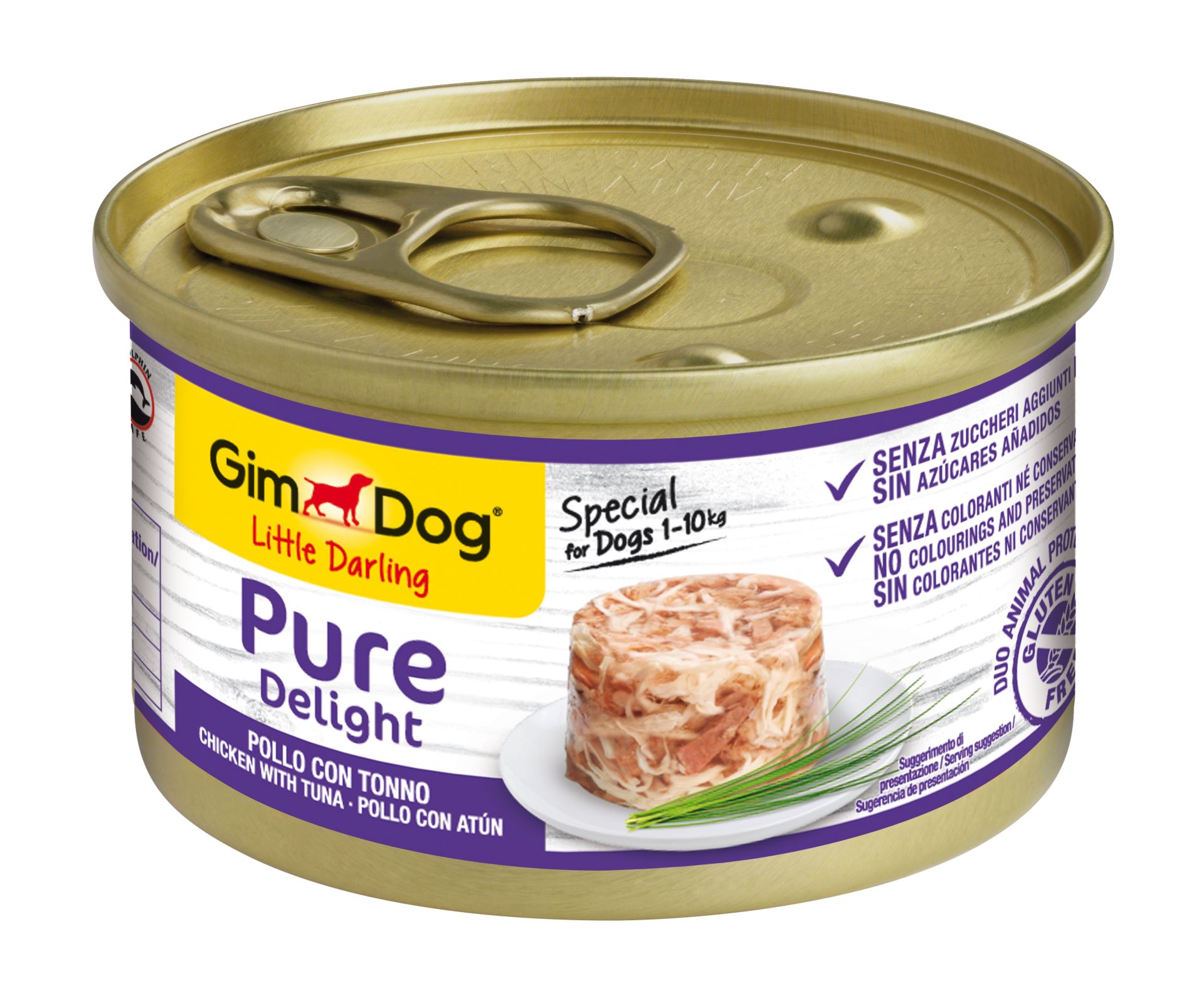 GimDog Little Darling Pure Delight Konserve Köpek Maması - Tavuklu Tuna Balıklı 85gr