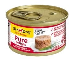 GimDog Little Darling Pure Delight Konserve Köpek Maması - Tuna Balıklı Biftekli 85gr