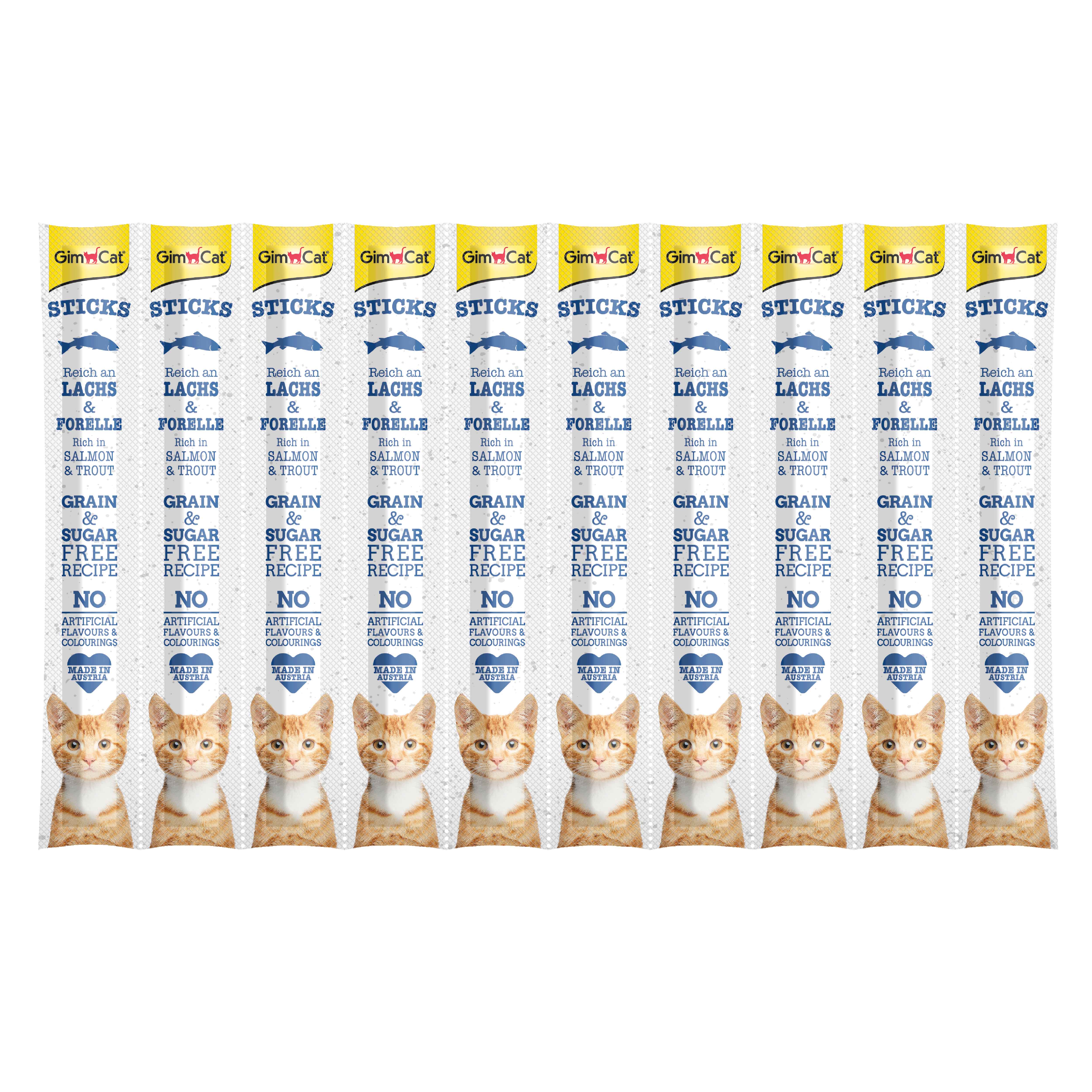 GimCat Sticks Somon & Alabalıklı Ödül Çubukları 50 gr - 10lu