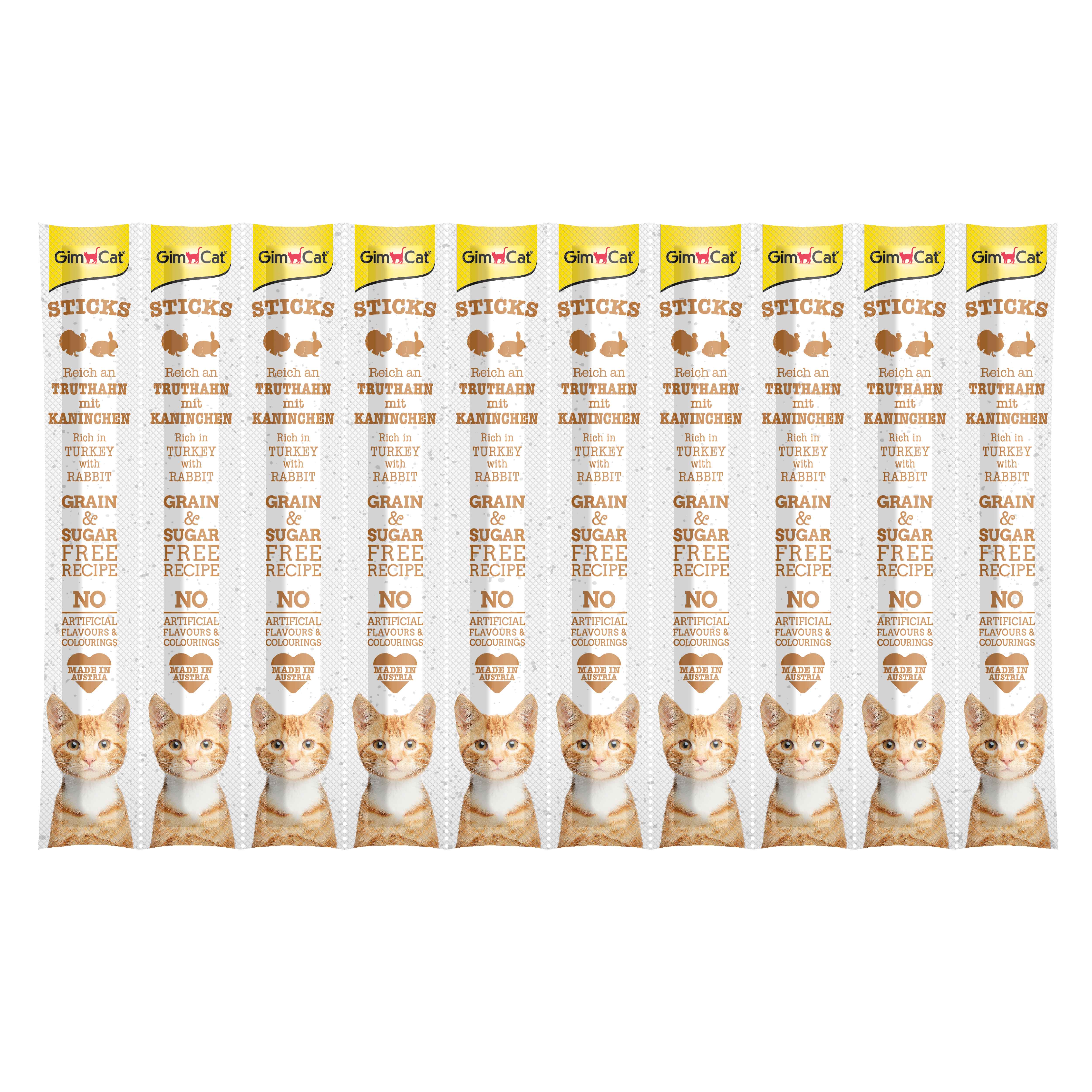 GimCat Sticks Hindi Etli Tavşan etli Ödül Çubukları 50 gr - 10lu