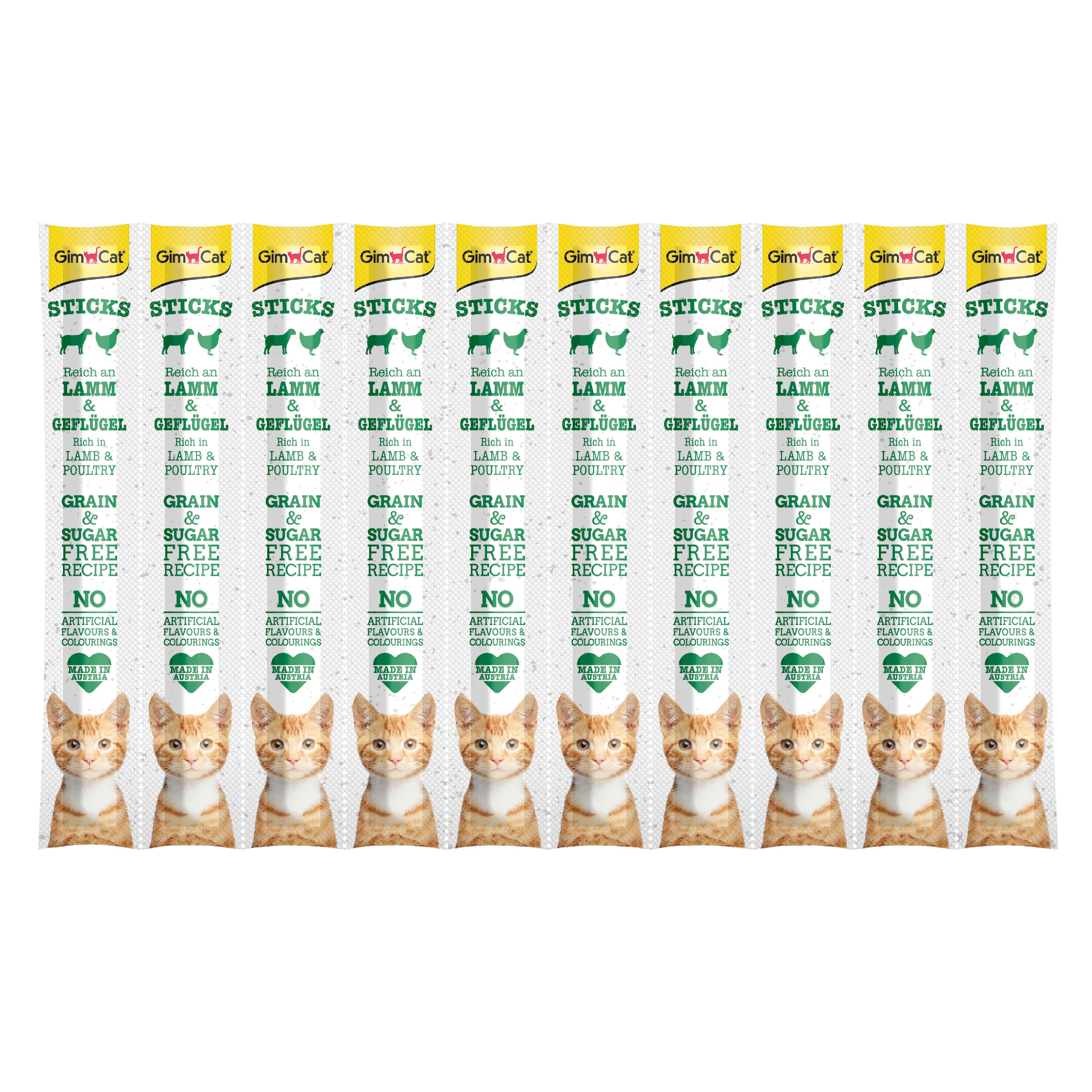 GimCat Sticks Kuzu etli Tavuklu Ödül Çubukları 50 gr - 10lu