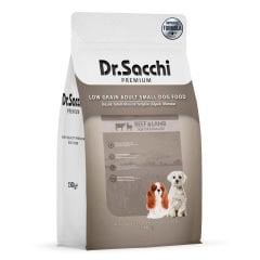 Dr.Sacchi Premium Düşük Tahıllı Sığır Etli ve Kuzu Etli Mini Irk Yetişkin Köpek Maması 1,5 kg