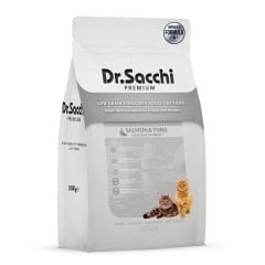 Dr.Sacchi  Premıum Düşük Tahıllı Somonlu Ve Ton Balıklı Kısırlaştırılmış Kedi Maması 1 Kg